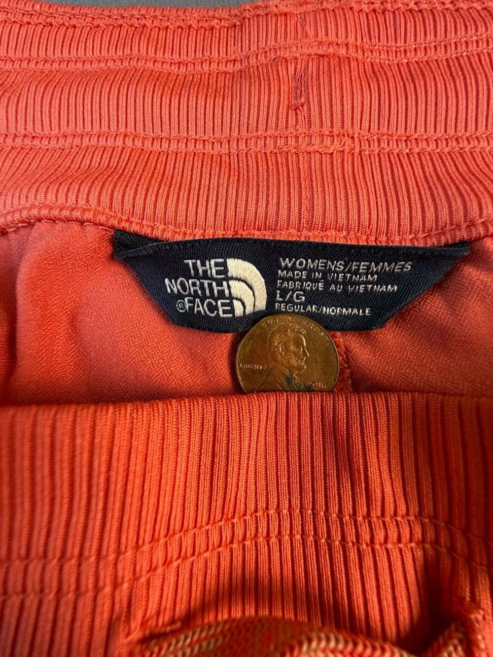 The North Face Women's Coral Orange Athletic Shorts Size L